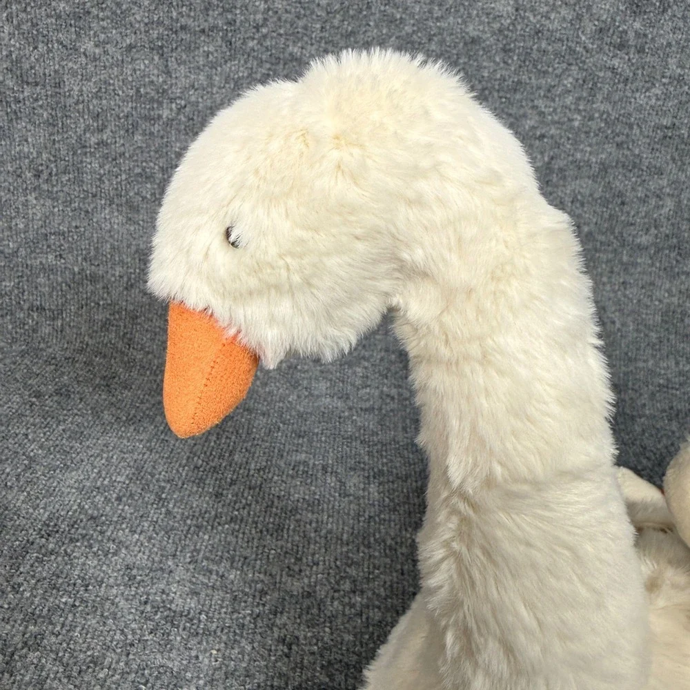 Jellycat Featherful Swan‎ White Orange Stuffed Animal Plush Toys